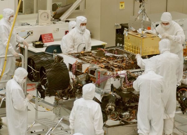 Installing SAM Instrument into Curiosity Mars Rover