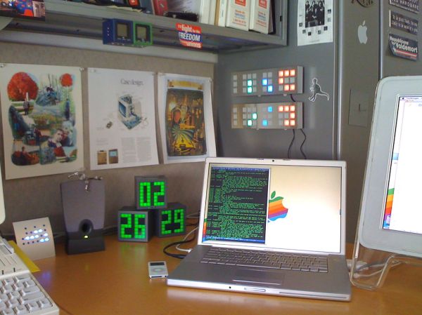 my LED-heavy office desk
